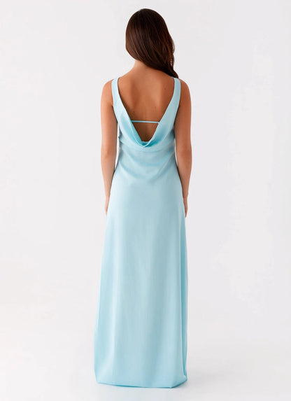 OKBBN's exquisite and eye-catching square neckline open back scarf Prom Dresses