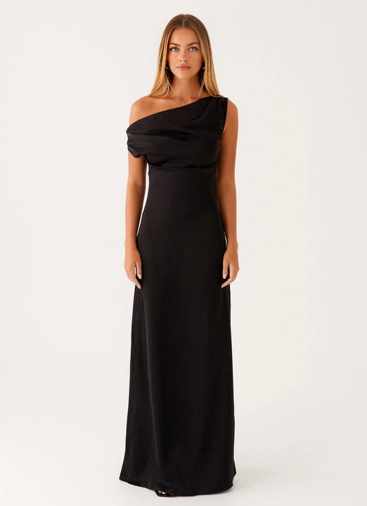 OKBBN's exquisite satin off shoulder fully lined silhouette with excellent drape, Homecoming Dresses