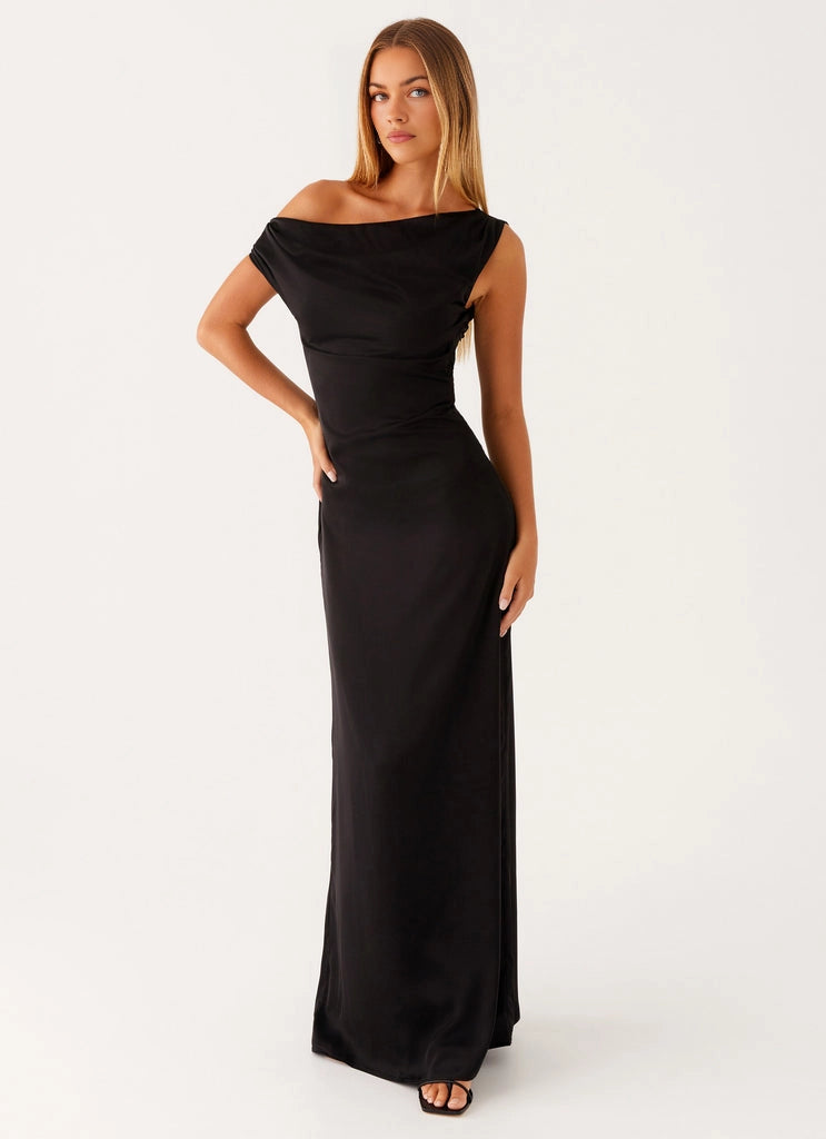 OKBBN's exquisite satin off shoulder fully lined silhouette with excellent drape, Homecoming Dresses