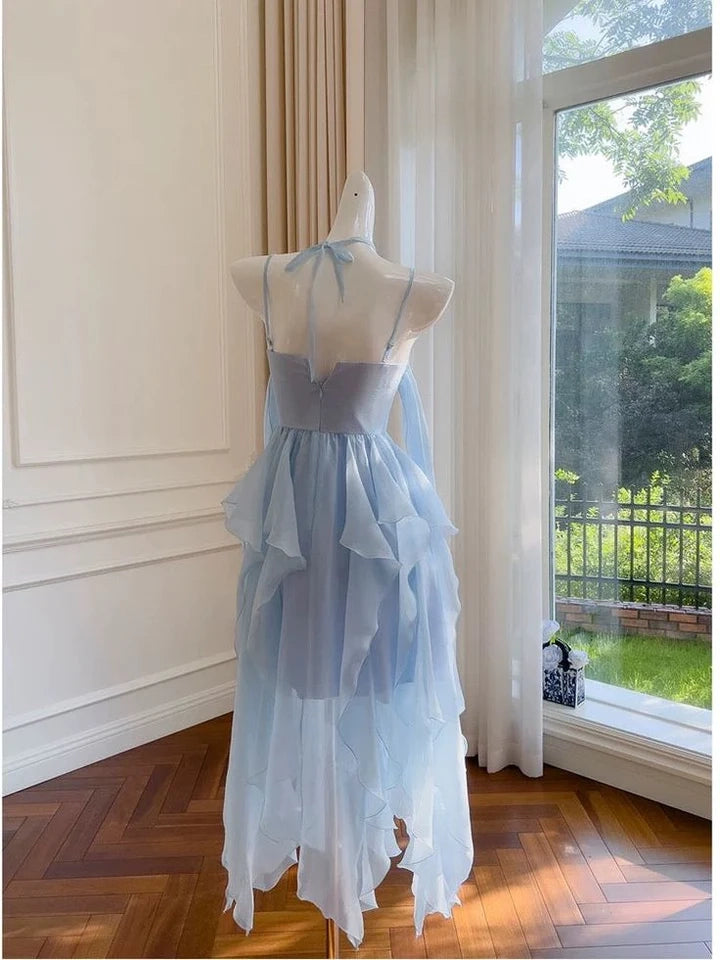 OKBBN's eye-catching elegant thin shoulder straps, chiffon ruffles, and Homecoming Dresses