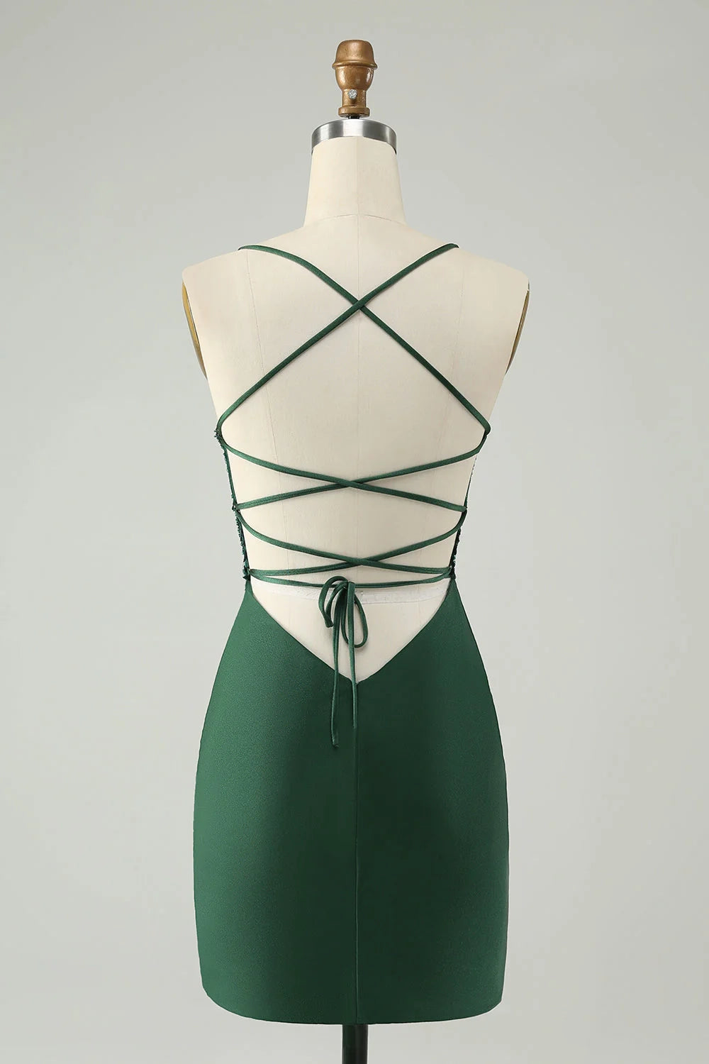 OKBBN's eye-catching fashion tight V-neck short bead Homecoming Dresses