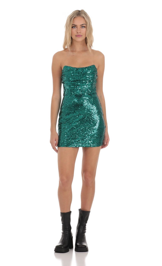 OKBBN's eye-catching sequined tight corset off the shoulder Homecoming Dresses