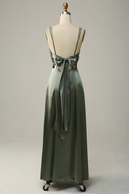 OKBBN's eye-catching slim fit slim shoulder strap satin Bridesmaid Dresses