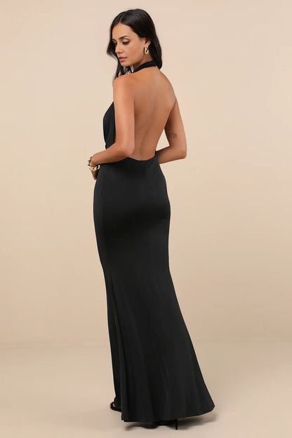 OKBBN's eye-catching slim fitting hanging neckline backless Homecoming Dresses
