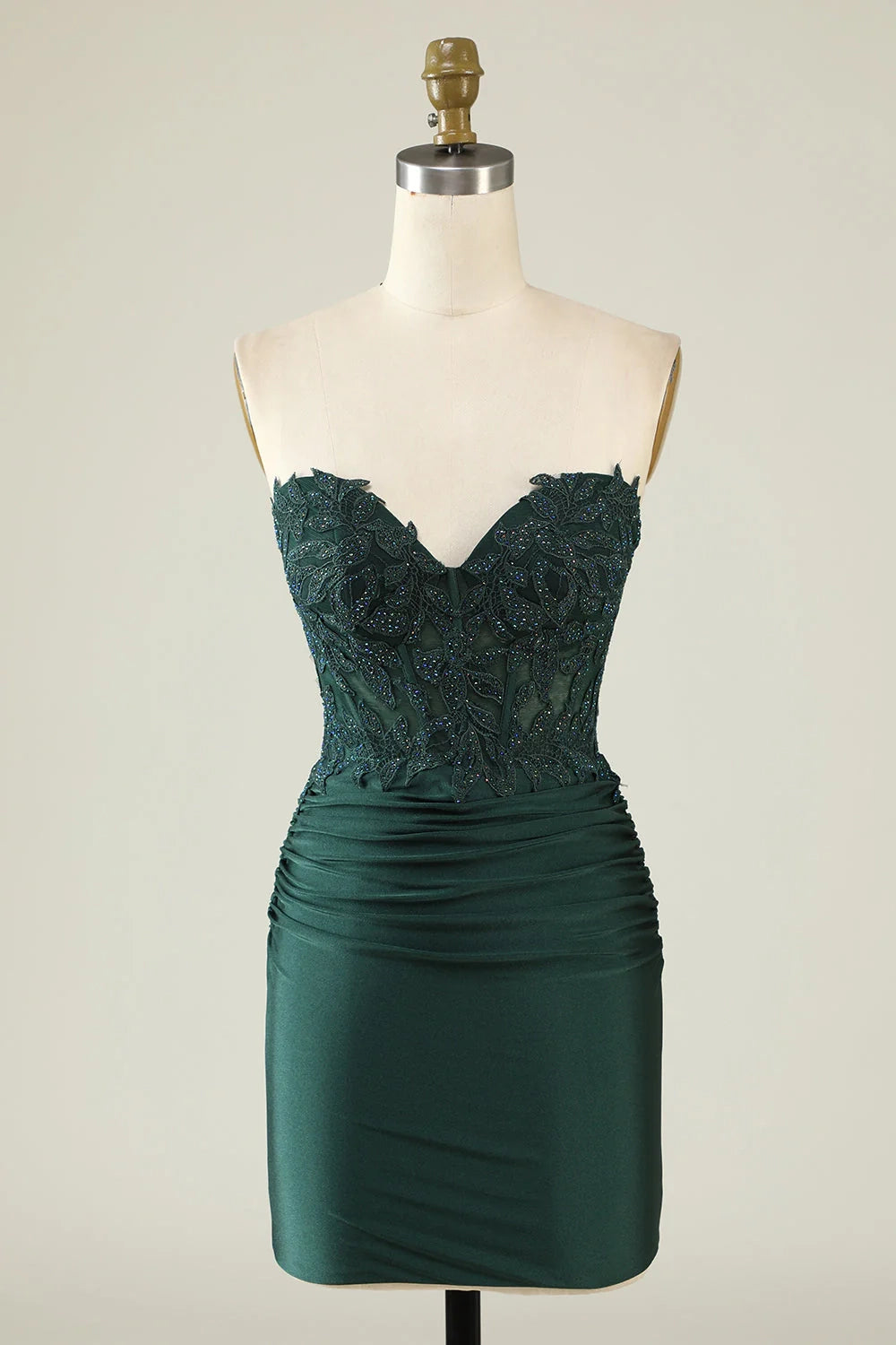 OKBBN's eye-catching tight off shoulder patch short bead Homecoming Dresses