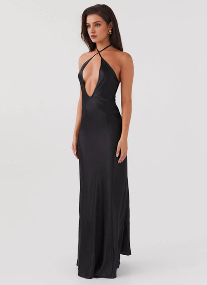 OKBBN's fashionable keyhole hollow oblique cut Prom Dresses