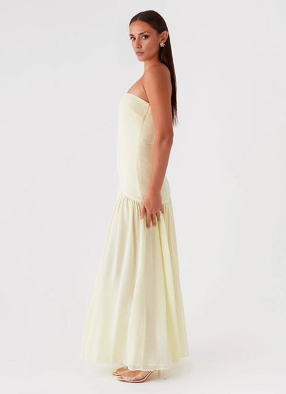 OKBBN's fashionable off shoulder highlights the delicate and elegant front slit Prom Dresses