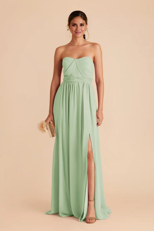 OKBBN's flowing strapless collar and waist fit can be secured with a Prom Dresses strap