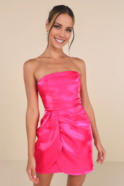 OKBBN's gorgeous organza straight tube off shoulder collar tight corset pleated Homecoming Dresses
