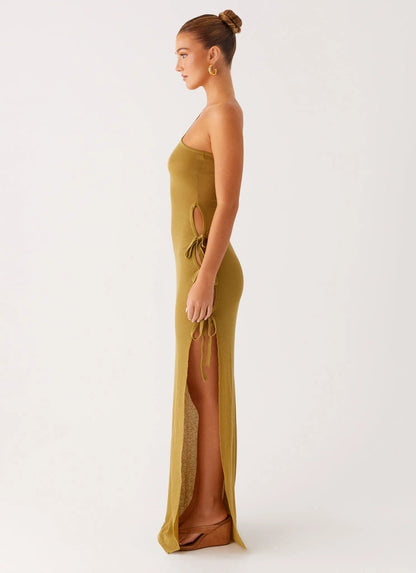 OKBBN's highly anticipated unlined ultra long semi transparent knitted fabric Homecoming Dresses