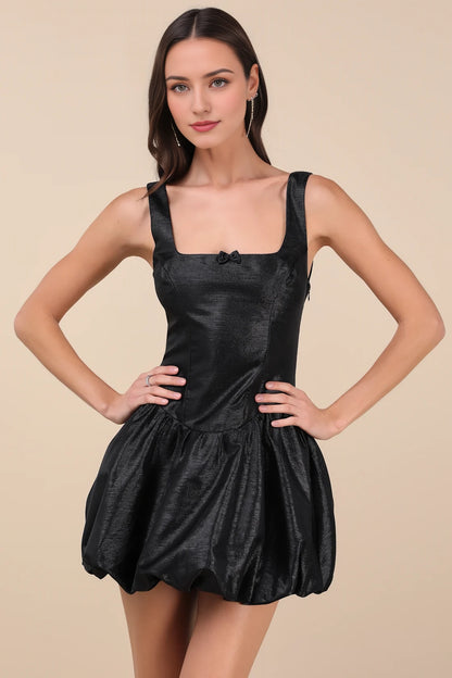 OKBBN's lightweight and elegant woven square neckline tight corset, low cut back with wide shoulder straps Homecoming Dresses
