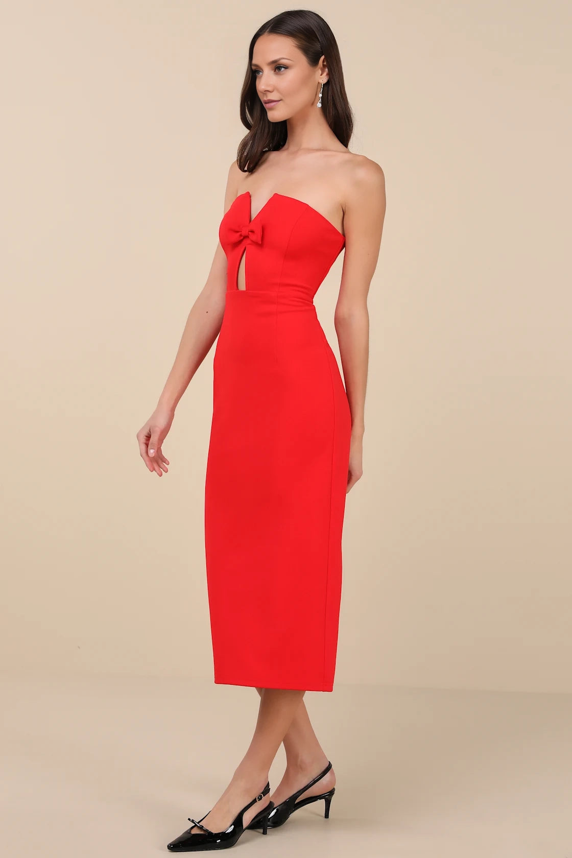 OKBBN's lively and beautiful hollow shoulder mid length Homecoming Dresses