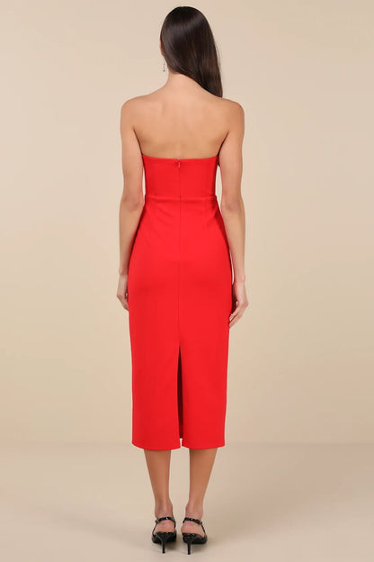 OKBBN's lively and beautiful hollow shoulder mid length Homecoming Dresses