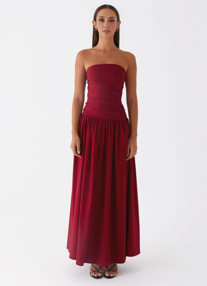 OKBBN's relaxed and elegant pleated side low waisted flared skirt with graceful silhouette Prom Dresses