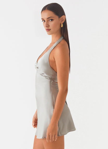 OKBBN's sexy and seductive diagonal cut, fully lined chest pleats, shimmering and eye-catching Prom Dresses