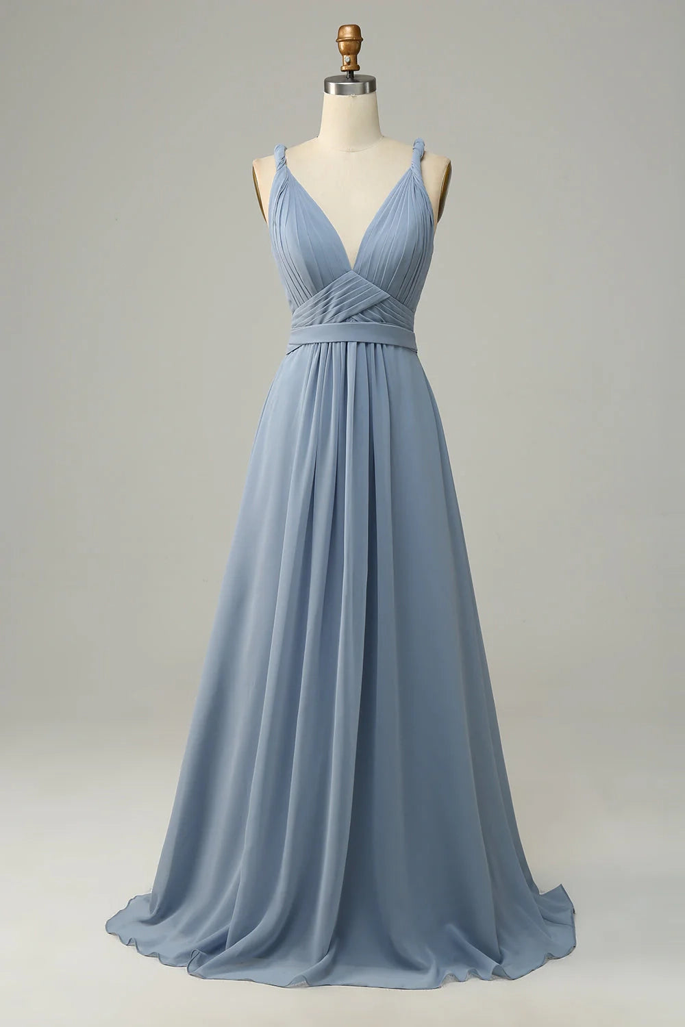 OKBBN's stunning A-line deep V-neck chiffon Bridesmaid Dresses