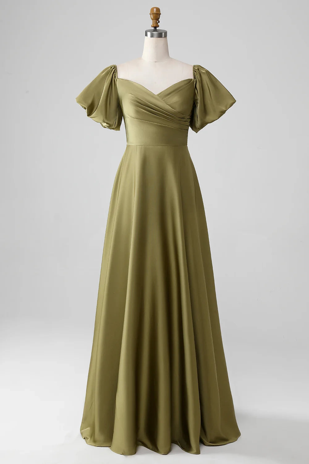 OKBBN's stunning A-line off shoulder long short sleeved Bridesmaid Dresses