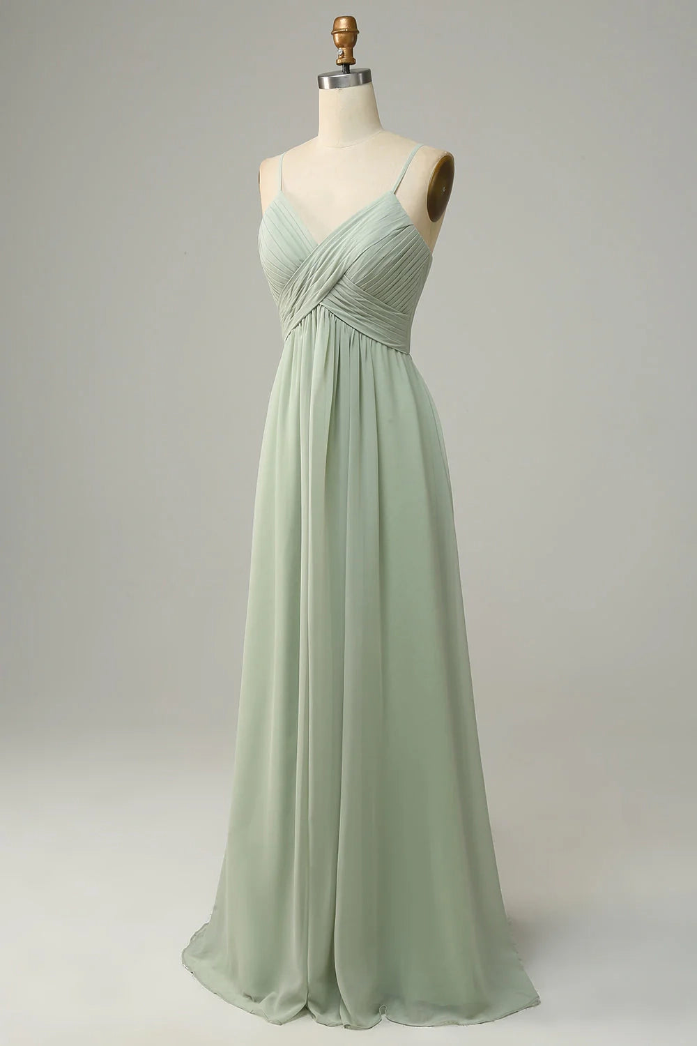 OKBBN's stunning A-line slim shoulder strap chiffon sleeveless Bridesmaid Dresses