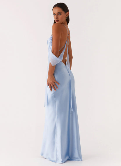 OKBBN's stunning satin smooth hanging neckline with thin shoulder straps Prom Dresses