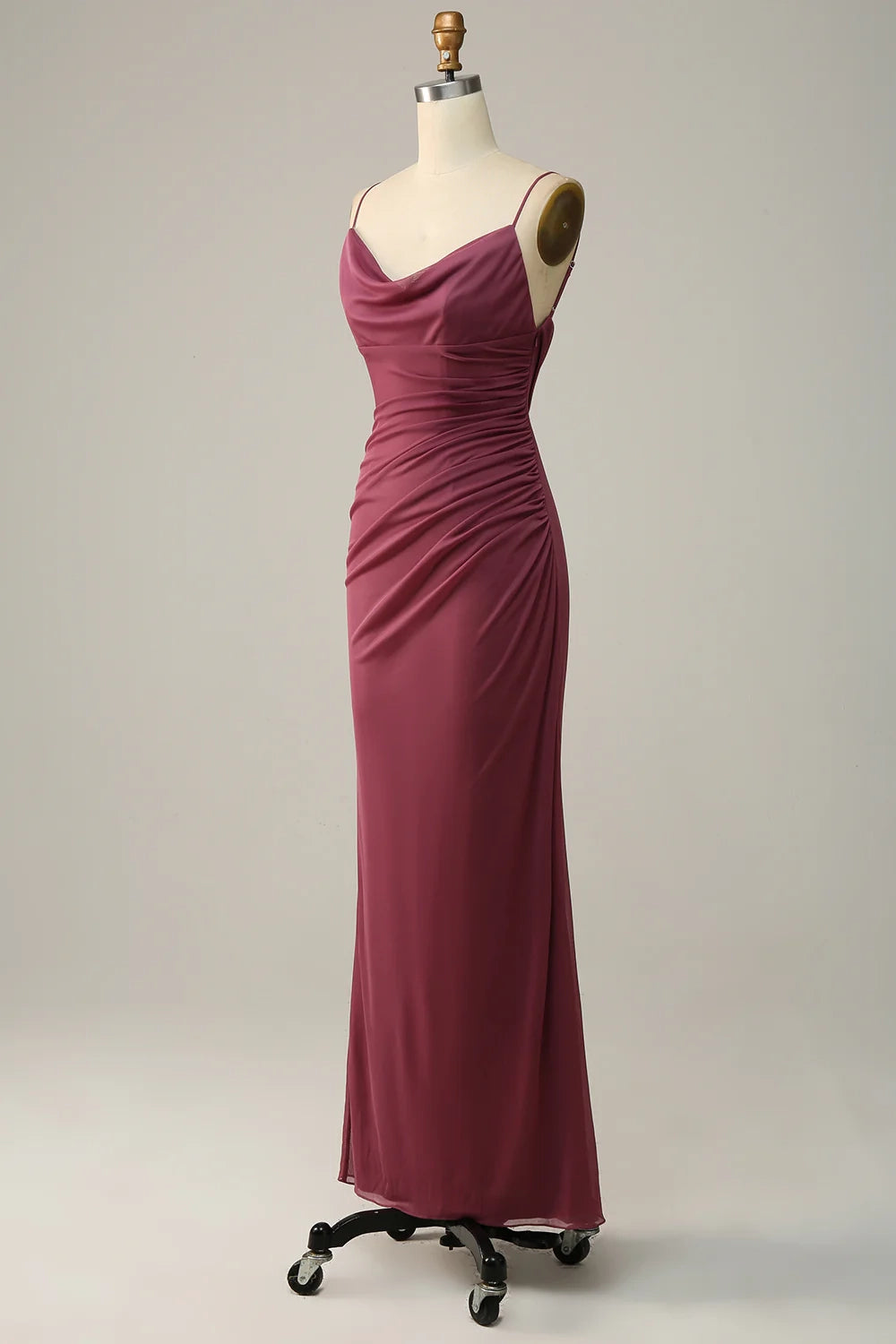 OKBBN's stunning slim fit slim shoulder straps hang down chiffon Bridesmaid Dresses
