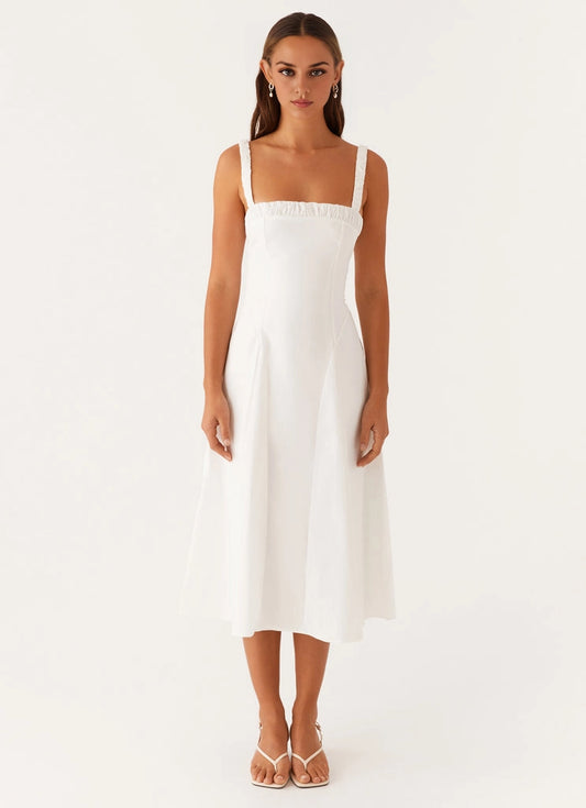 OKBBN's stylish square neckline and back cinching elegant and flowing Prom Dresses
