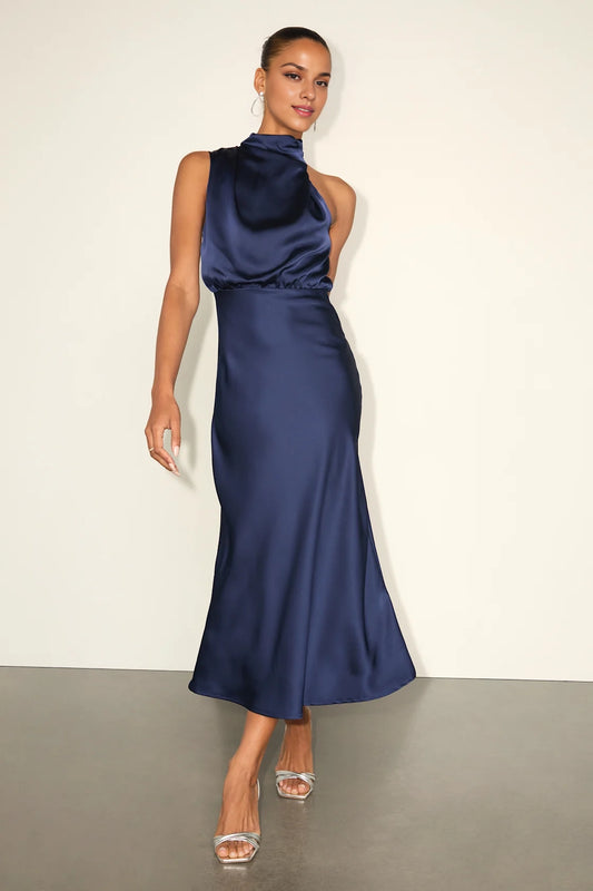 OKBBN's unique and charming satin asymmetric medium length Homecoming Dresses
