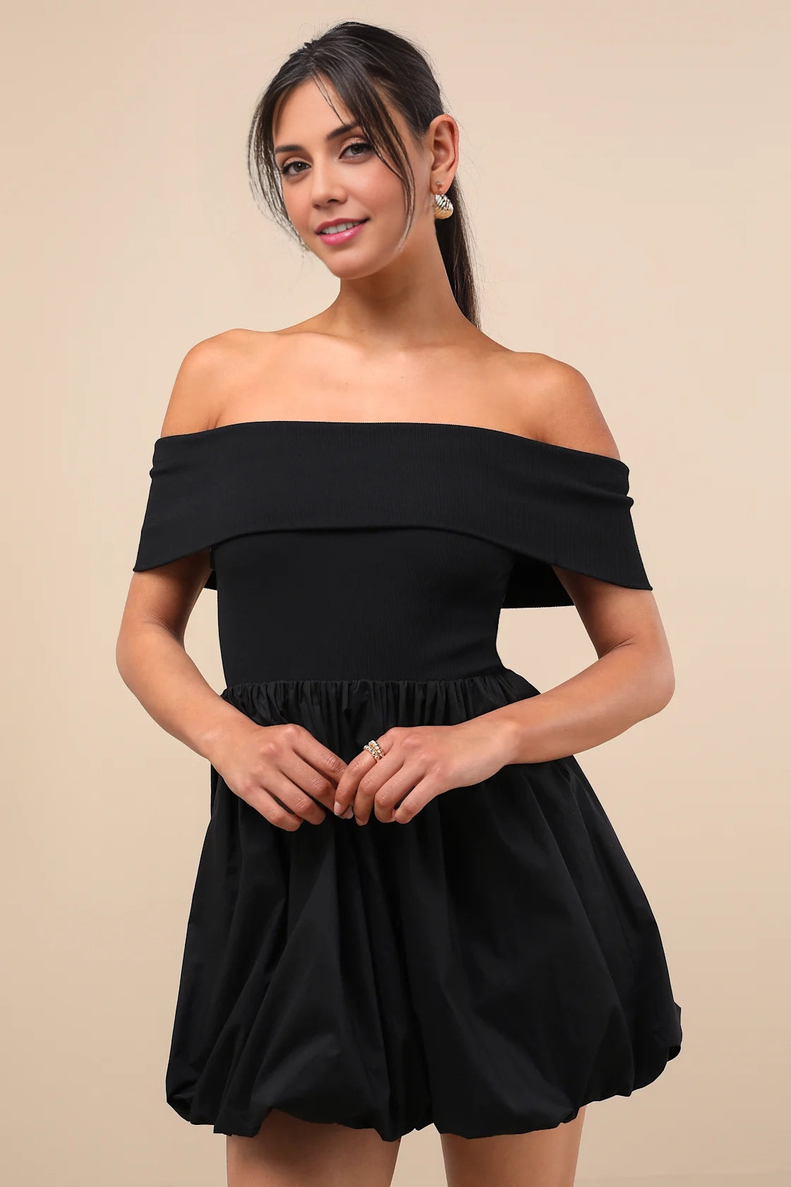 OKBBN's unique blend material off shoulder mini Homecoming Dresses