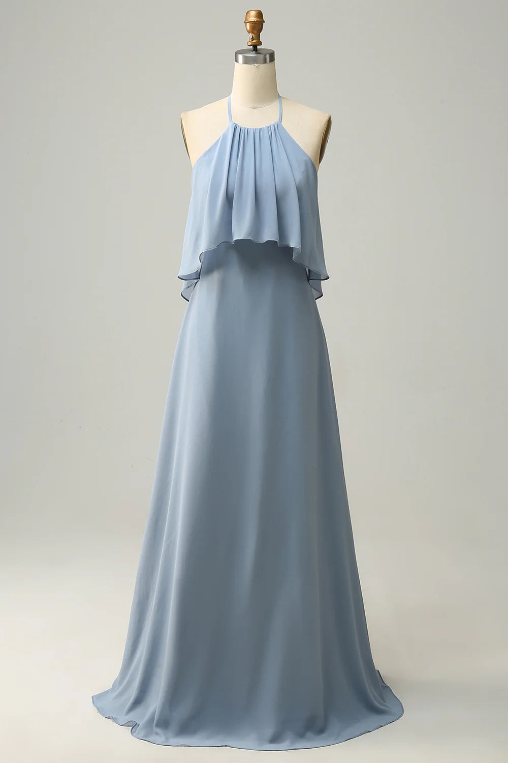 OKBBN's uniquely designed A-line backless chiffon ruffles for Bridesmaid Dresses