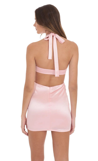 OKBBN's uniquely designed charming short hollow satin tight Homecoming Dresses