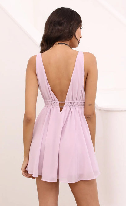 OKBBN's uniquely designed slim fit V-neck A-line Homecoming Dresses