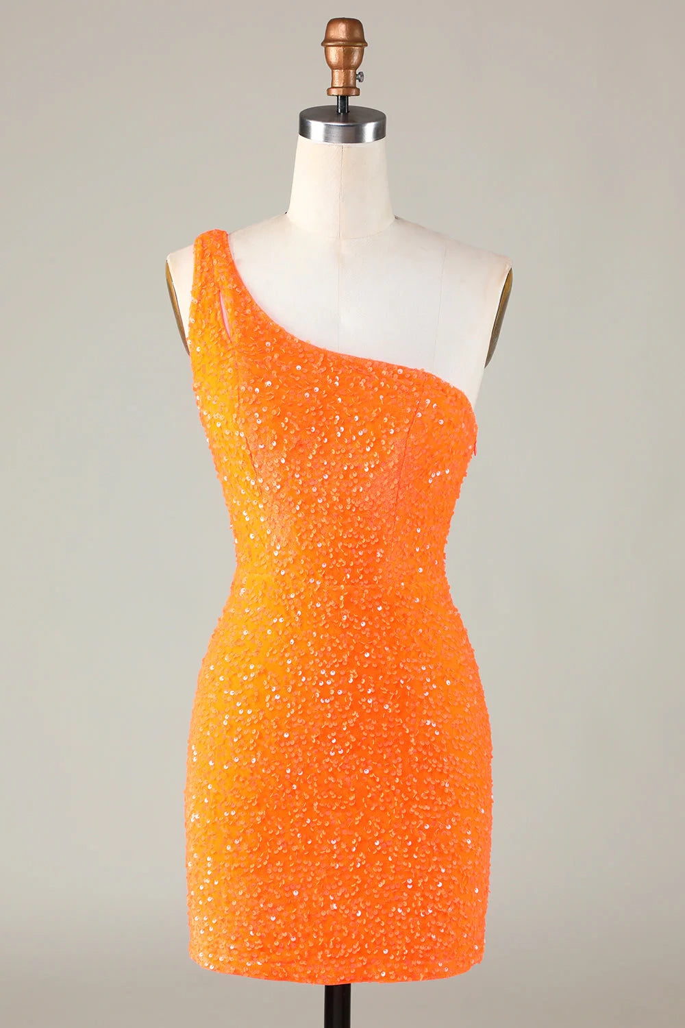 OKBBN's unique sequin shoulder tight bead short Homecoming Dresses