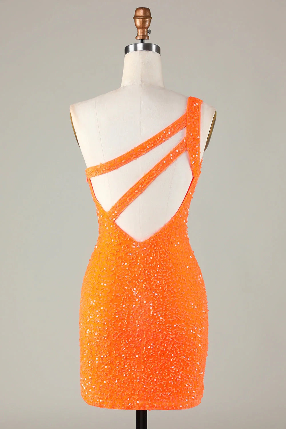 OKBBN's unique sequin shoulder tight bead short Homecoming Dresses