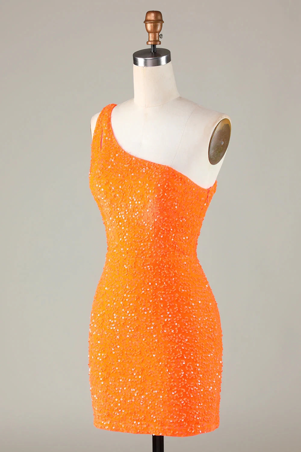OKBBN's unique sequin shoulder tight bead short Homecoming Dresses
