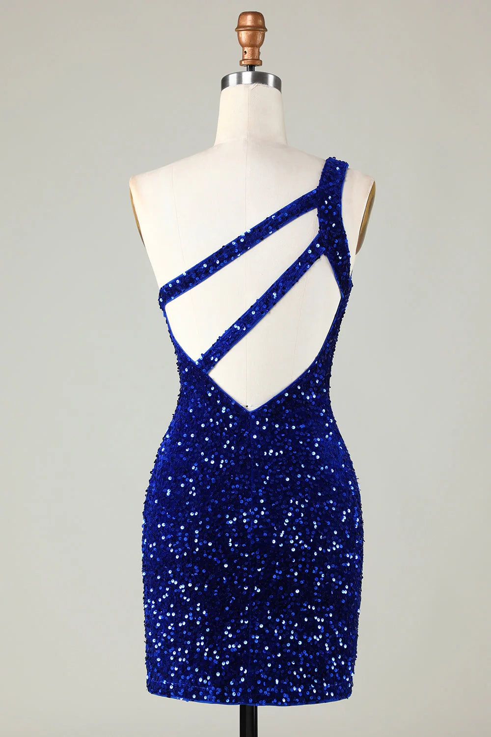 OKBBN's unique shiny shoulder sequin tight bead short Homecoming Dresses