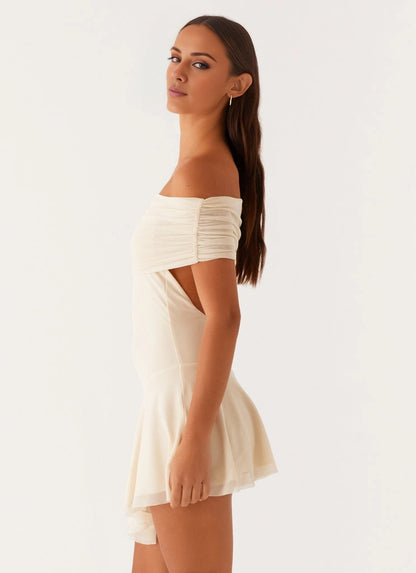 OKBBN's unique shoulder pleats and flared skirt slim fit, effortlessly flowing Prom Dresses