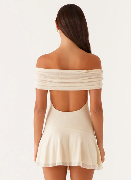 OKBBN's unique shoulder pleats and flared skirt slim fit, effortlessly flowing Prom Dresses