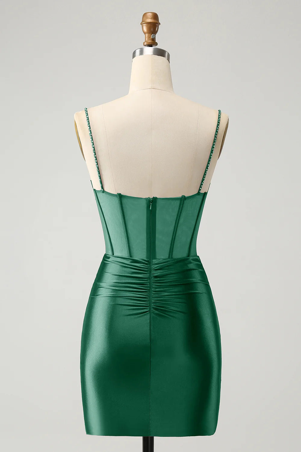 OKBBN's unique tight pleated corset short bead decoration Homecoming Dresses