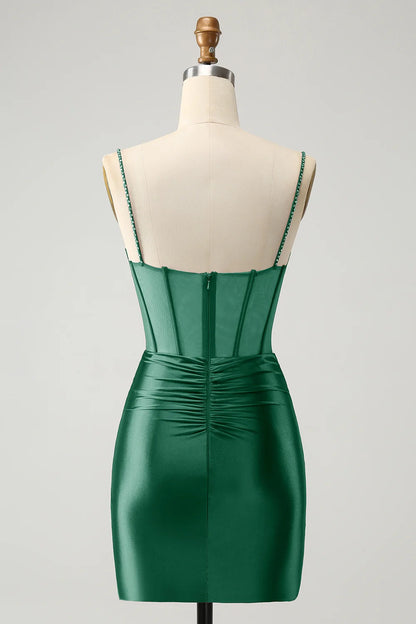 OKBBN's unique tight pleated corset short bead decoration Homecoming Dresses