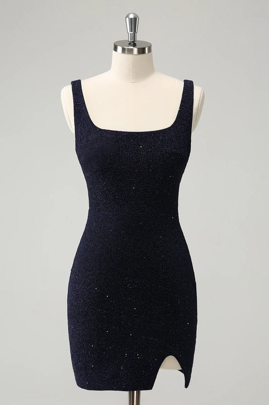 OKBBN's unique tight square neck short slit Homecoming Dresses