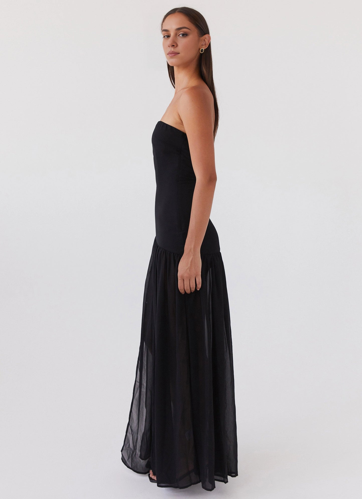 OKBBN's vibrant semi transparent skirt with off shoulder neckline Prom Dresses