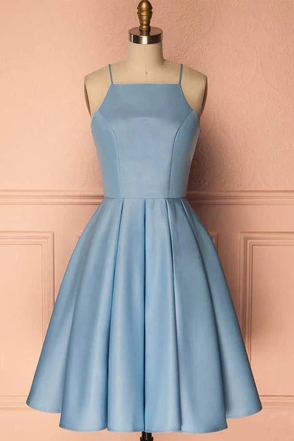 OKBBN beautiful halter neck sleeveless short halter neck collar Homecoming Dresses