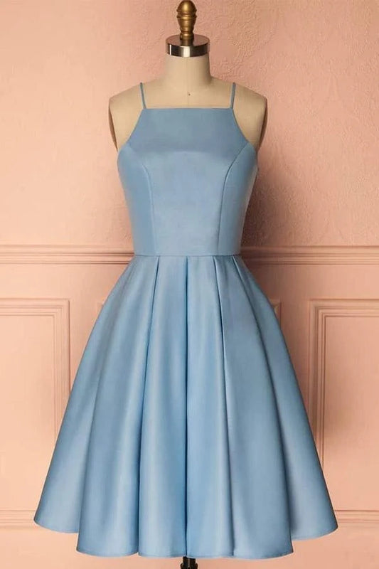 OKBBN beautiful halter neck sleeveless short halter neck collar Homecoming Dresses