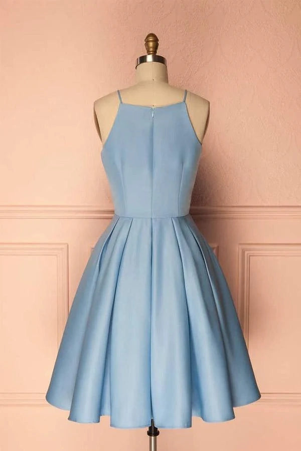 OKBBN beautiful halter neck sleeveless short halter neck collar Homecoming Dresses