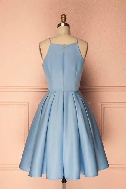 OKBBN beautiful halter neck sleeveless short halter neck collar Homecoming Dresses