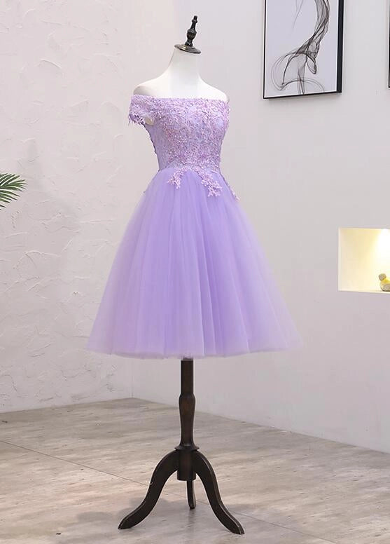 OKBBN beautiful lace and sheer off shoulder sleeveless decals Homecoming Dresses