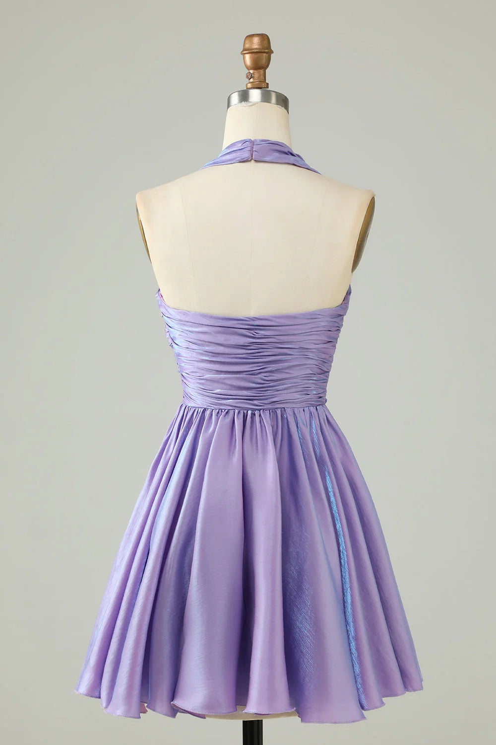 OKBBN charming pleated A-line backless sleeveless short Homecoming Dresses