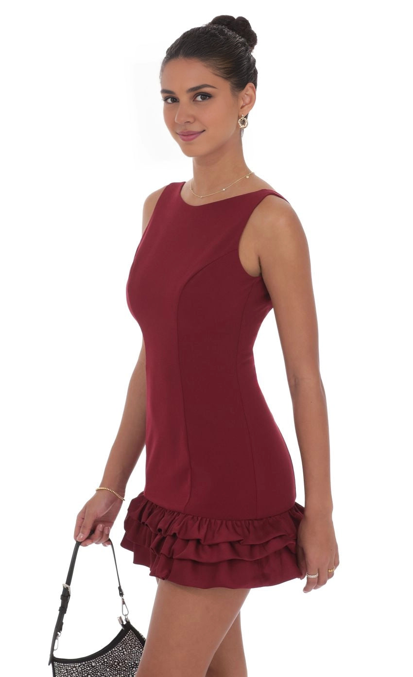 OKBBN charming sleeveless short layered bubble ruffle Homecoming Dresses