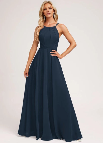 OKBBN charming slim shoulder strap long sleeveless backless Prom Dresses