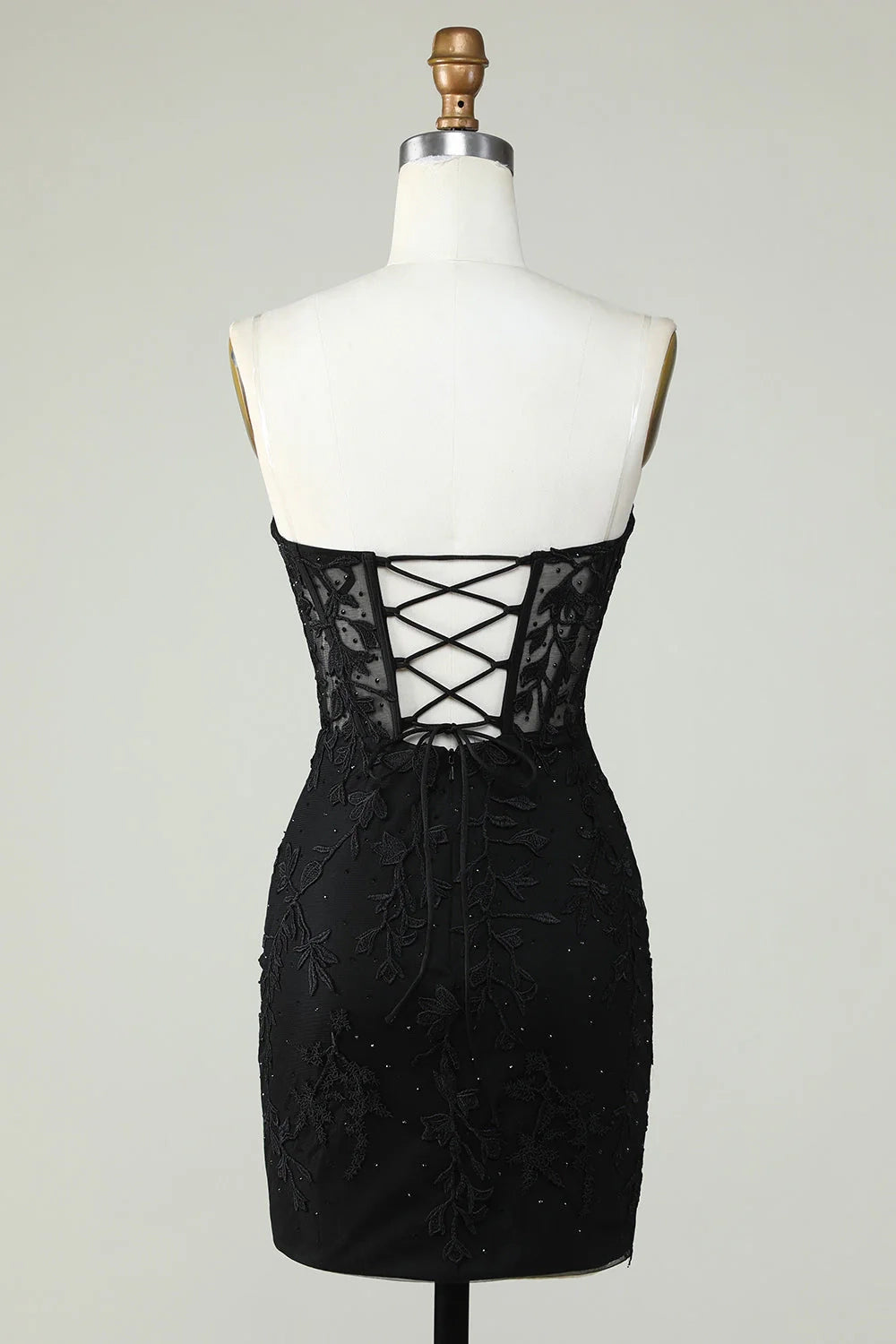 OKBBN charming tight applique sweetheart tight corset short Homecoming Dresses
