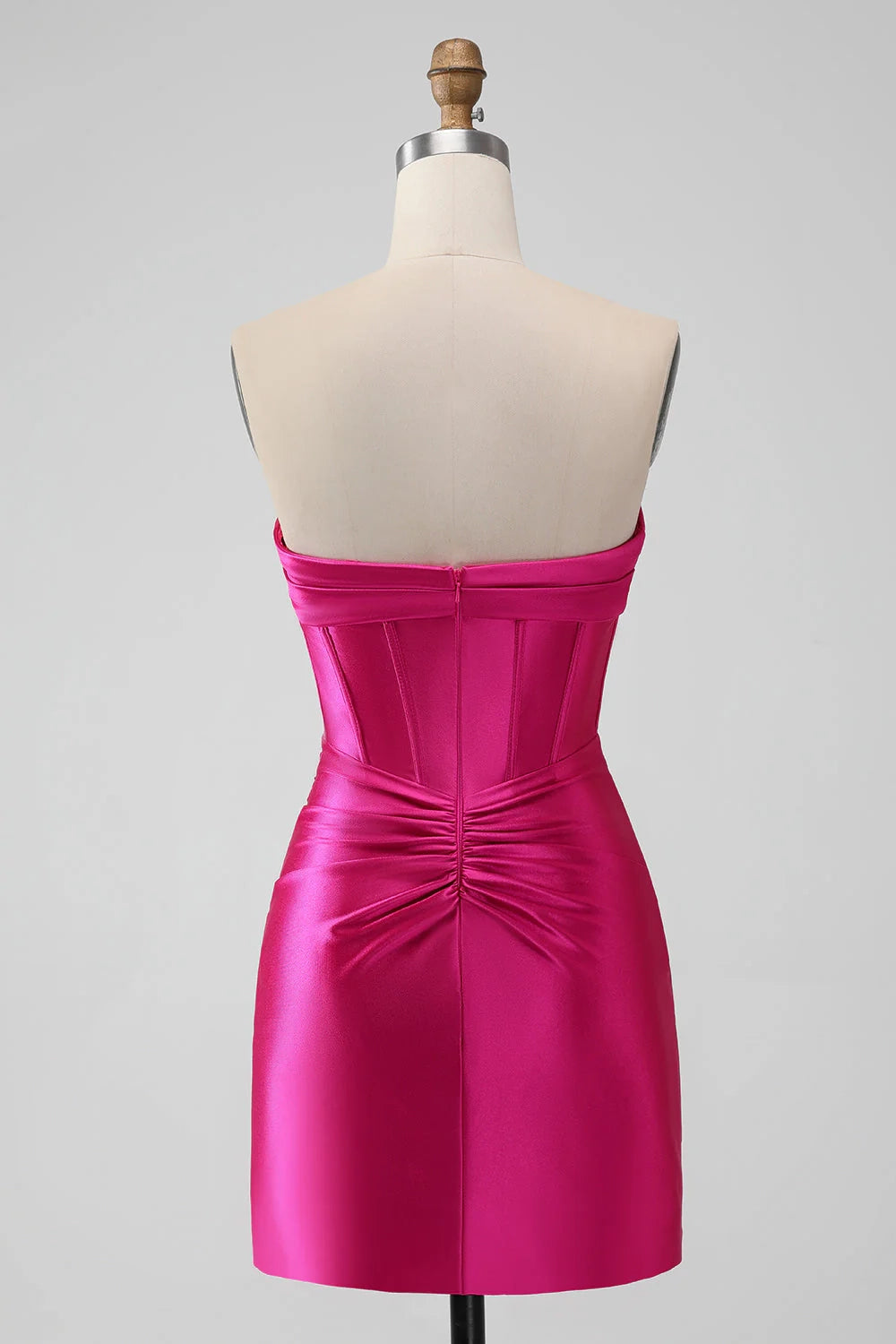 OKBBN charming waist hugging sweetheart pleated tight corset short Homecoming Dresses